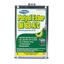 ComStar Polyol Ester Oil 68/300 SUS (POE), High-Performance Refrigeration Oil for HFC & HCFC, Reduced Energy Consumption, Exceptional Thermal Stability, 1 Quart (45-020)