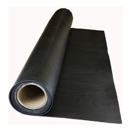 Rubber Roll, EPDM, Rubber Width 6 in, Rubber Length 5 ft, Rubber Thickness 1/32 in, 60A, Plain Backing