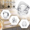 MroMax 6pcs Tiny Pull Handle Triangle Acrylic Mini Knob 19mm