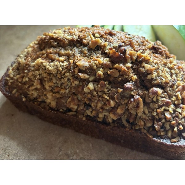 Homemade Healthy Zucchini Bread With Toasted Walnut Made With Raw