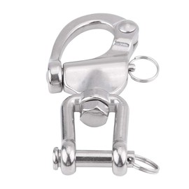 Quick Release Carabiner Swivel Snap Shackle Swivel Snap Shackle Made of Stainless Steel, Rotating Snap Shackle Made of 316 Stainless Steel for Sailing Boat Spinnaker Halyard (128 mm)