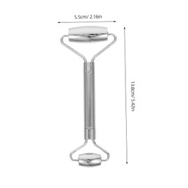 TOVINANNA 1set Stainless Steel Gua Dual Head Roller Massage Tool Set for Face Body Relief Manual Massager for Skin Care Muscle Relaxation Handheld Acupressure Stick