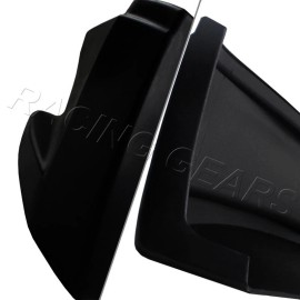 Racing Gear 2-PCS SS STYLE BLACK REAR BUMPER AERO SIDE APRONS LIP FOR 09-19 NISSAN 370Z