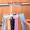 4 Pack Rotating Tie Rack Hangers - Closet Organizer Hooks