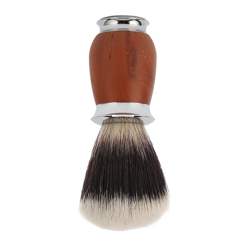 Nylon Men Shaving Brush with Wooden Handle Lightweight Soft for
