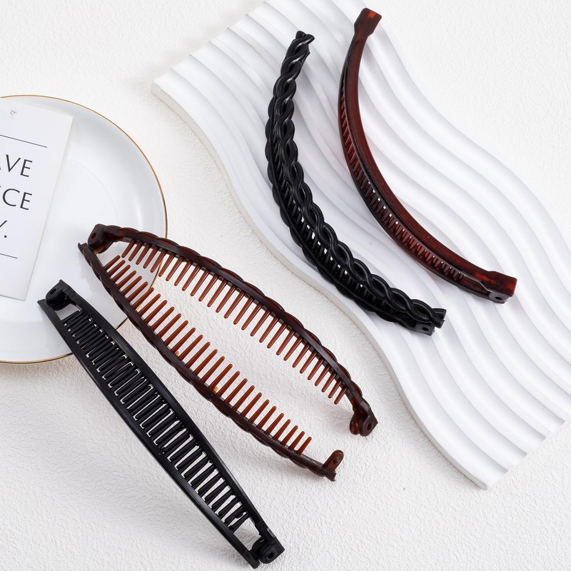 8 Pcs Banana Hair Clips, Non-Slip Large Hair Claws for