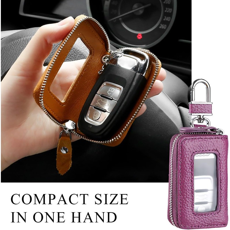 Funda para llave de coche, funda inteligente con gancho de