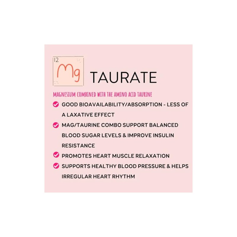 VITA PHARMA Magnesium Taurate 1000mg 120 Tablets | Muscle Support