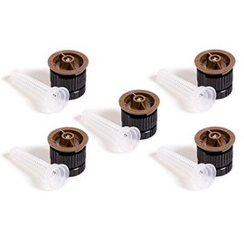 Rain Bird Nozzle for Static Sprinkler e.g. 1804 4 Van Pack of 5 Yellow, Range 3ft to 1.2 m, brown