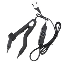 Hair Extension Tool Adjustable Temperature Fusion Heat Iron Connector Wand for Keratin Bonded Hair Black US Plug