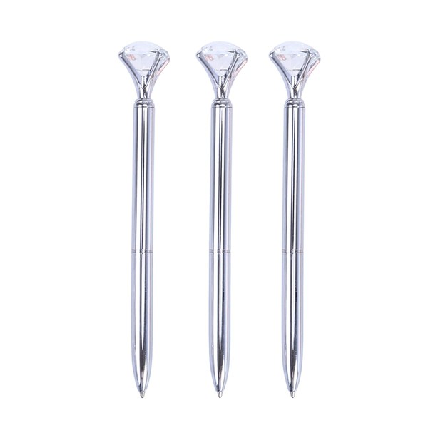 Toymy Toy Set of 3 Metal Ballpoint Pen with Diamond