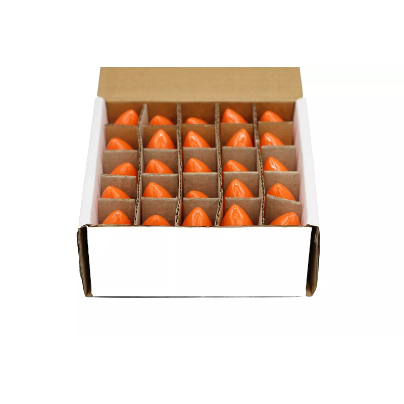 Creative Hobbies 25 Pack C7 LED Orange Replacement Light Bulbs
