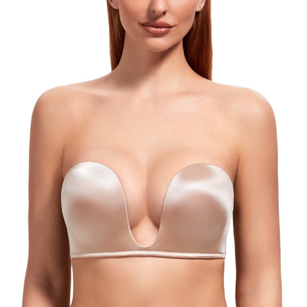 Exclare Women's Multiway U Shaped Underwire Push Up Padded Convertible