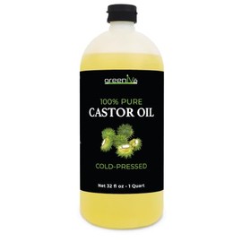 GreenIVe Aceite de ricino 100% puro, 32 onzas líquidas