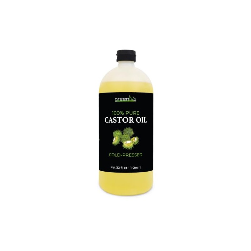 GreenIVe Aceite de ricino 100% puro, 32 onzas líquidas
