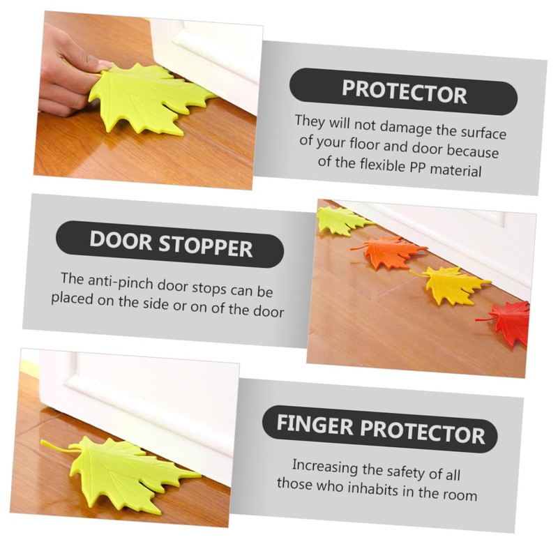 TEHAUX 4pcs Maple Leaf Door Stoppers Safe Material Safety Door