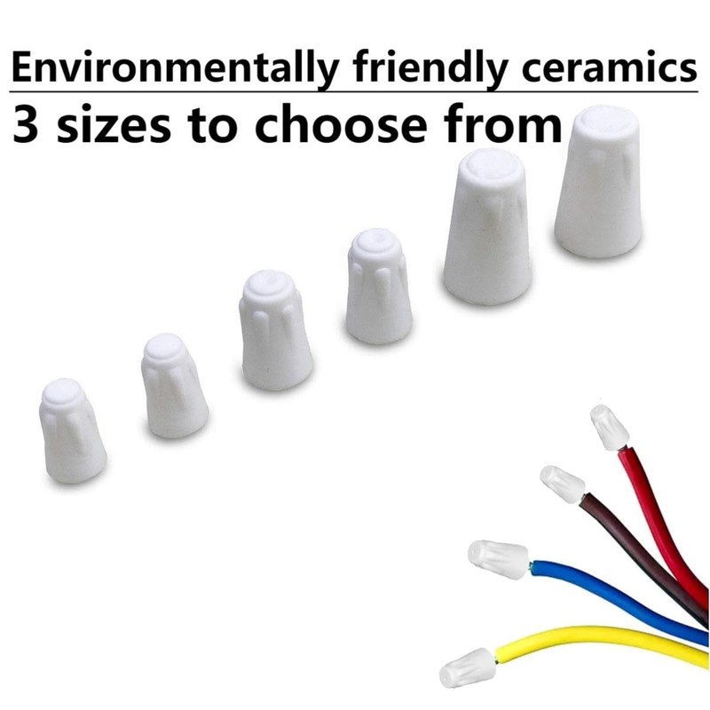 30 Pack Ceramic Wire Connector,High-Temp Screw Wire Connector,Twist Caps for