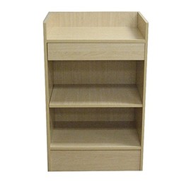 Cash Register Stand Store POS Checkout Sales Counter Ships Knockdown Maple NEW