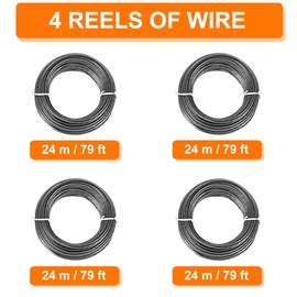 Flaveano Strimmer Wire for Bosch Grass Trimmer, 4pcs 24 m 1.6 mm for All Spools, Replacment Strimmer Line