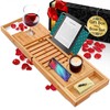 SereneLife Premium Bathtub Tray Caddy with Gift Box and Bow