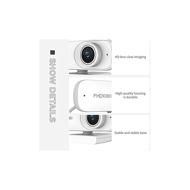 Web Camera Autofocus 1080P Webcam Cover HD Web Camera with