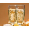 Personalize It Engraved Champagne Glasses Set for the Bride and