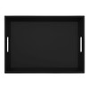 Dacasso A1333 Leatherette Serving Tray with Handles Black