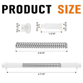 Storm Door Hinge Pin Kit K 5131 White Replacement Door Hinges Pins Repair Kit 2-9/16 in Springs, 5/16 in Diameter Pins and Bushings(3 Set)