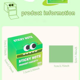 Cute Monster Sticky Notes, Funny Pastel Animal Memo Pads, Self-Adhesive Cartoon Note Tabs for Office, School & Gifts - Random Color Creative to-Do List Notepad(4pcs)