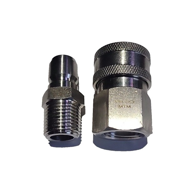 MTM 1/2 NPT -1/2 Female Quick Connect SS Coupler Set