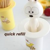 EGGLION Yellow Automatic Bunny Toothpick Dispenser – One-Touch Press-to-Dispense Toothpick