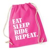 Hippowarehouse Eat Sleep Ride Repeat Horse Riding Drawstring Cotton School