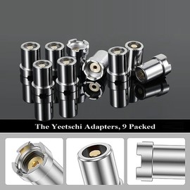 Magnetic Ring Connector Adapter from Yeetschi,Threaded Metal Accessories,Universal Multi Function, 9 Pack (9)