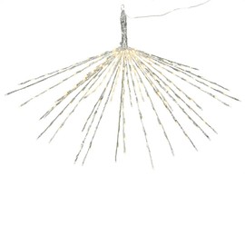 Vickerman 240Lt Warm White 36" Silver Twinkle Starburst, 30 Twinkle Bulbs, uses UL 24Volt Outdoor Adapter with 10' Lead Wire