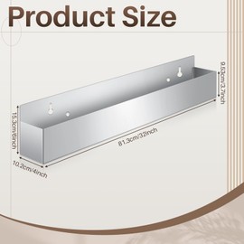 Tanlade 2 Pieces Single Speed Rail Stainless Steel Liquor Bottle Holder Wall Mounted Spray Bottle Rack Drink Rail Shelf for Bars, Silver (22 inch)