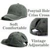2 Packs Criss Cross Hat Womens Baseball Cap Distressed Ponytail