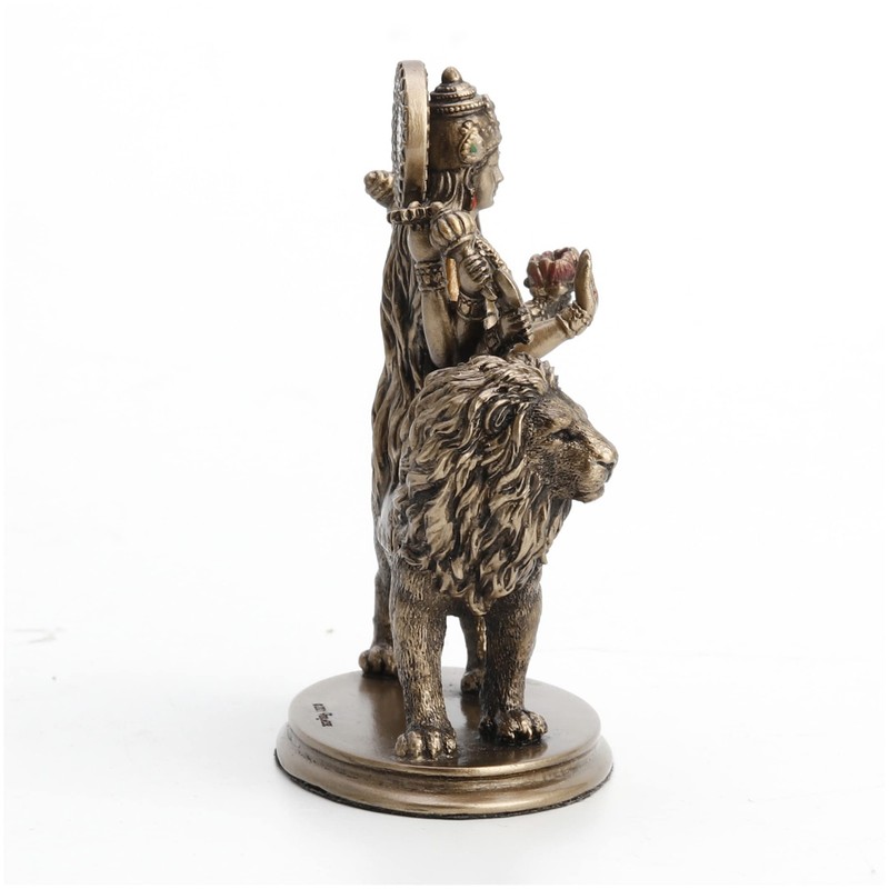 Veronese Design 3 3/4" Hindu Goddess Durga Riding on Lion