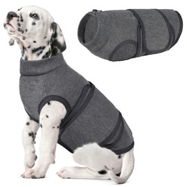 KOESON Dog Anxiety Vest, Comfort Pet Calming Jacket, Adjustable Relief Coat for Dog, Anti-Anxiety Pet Thunder Jacket for Thunderstorm, Fireworks, Separation, Grey 2XL