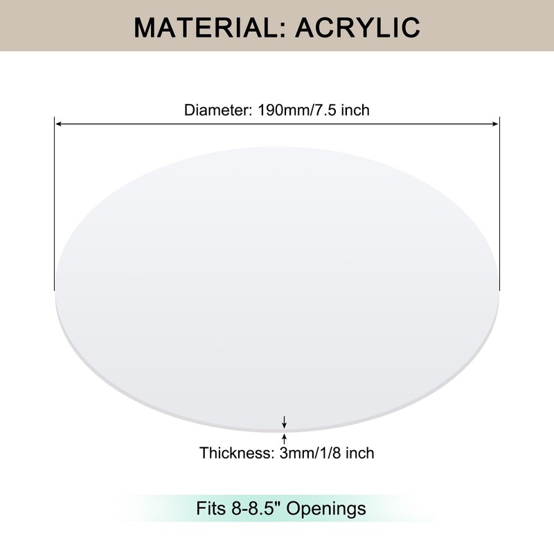 Awclub Lampshade Diffuser, 7.5" Diameter Round Diffuser Lamp Shade for