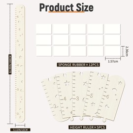 Wooden Growth Chart for Kids,Height Chart for Boy Girls,Measuring Board for Kids Height,for Child's Room,Nursery Decor Decoration Wall Art (Wood color)