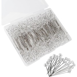 100 count  Bouquet Pins 2 Inches Corsage Pins Flower Pins Rhinestones   Pins Straight  Pins Clear Flower Pins for Wedding Bouquet Decoration  DIY Craft - Color: 200