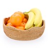 IGNPION Rattan Storage Bowl Woven Fruit Basket Round 26cm Bread