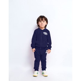 BINIDUCKLING Newborn Baby Boys Coat + Pants + Shirts Clothes Sets Toddlers Casual 3 Pieces Outfits, Navy, 12-18 Months