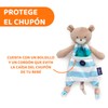 CHICCO, Porta Chupón Pocket Friend, Color Azul