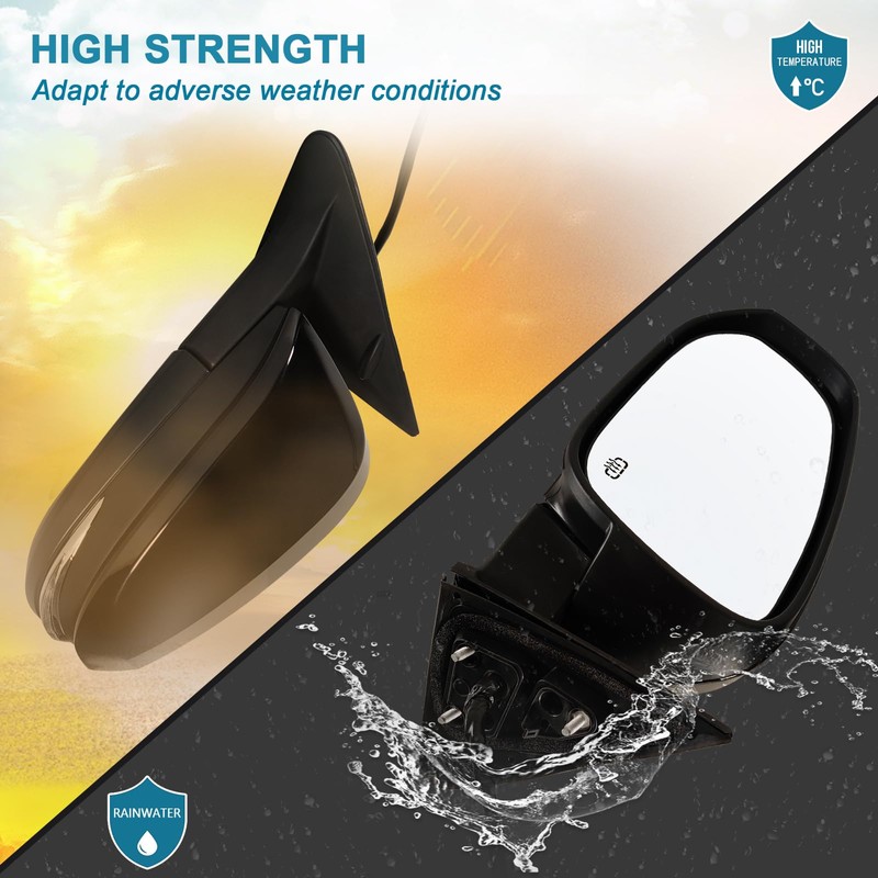 Lqito Left Driver side Mirror Fits 2014-2019 Toyota Highlander With