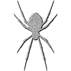 CafePress Silver Glittery Spider Large Zipper Toiletry Pouch, 12.5" x 8.5"