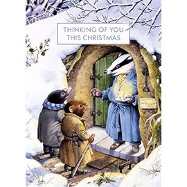 Museums & Galleries Artistic Christmas Card - 'Thinking of You' - Badger's House - Illustration from The Wind in the Willows - Festive Wishes Range