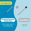 Powered Anode Rod Compatible with Bradford White Water Heater, Titanium