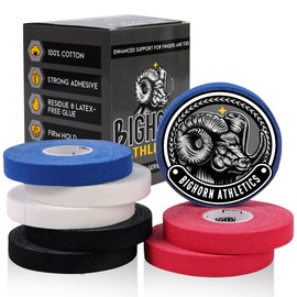 Bighorn Athletics Jiu Jitsu Finger Tape, Rock Climbing Tape, Sports Medical Tape & Athletic Tape for Fingers, Hands, & Toes, 0.3-Inch x 45-feet, 8-Rolls (Black, Blue, Red, White)