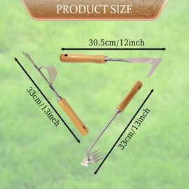 Hand Weed Remover Tool, 3 Pack Stainless Steel Weeding Tool Set for Garden, Lawn & Patio – Uprooting Weed Puller with Comfort Grip, Durable Gardening Tools for Easy Weed Removal